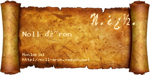 Noll Áron névjegykártya