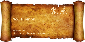 Noll Áron névjegykártya